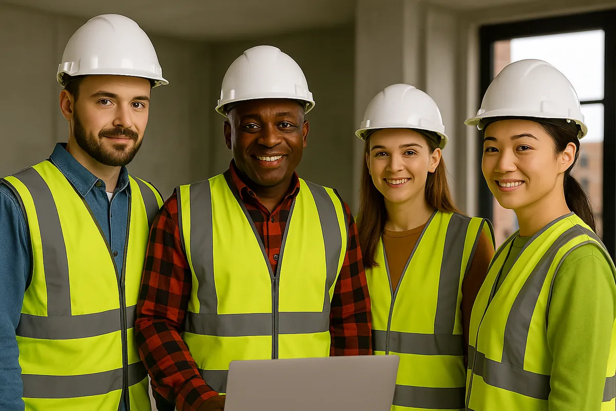 Retrofit assessor reviewing property insulation requirements under GBIS scheme