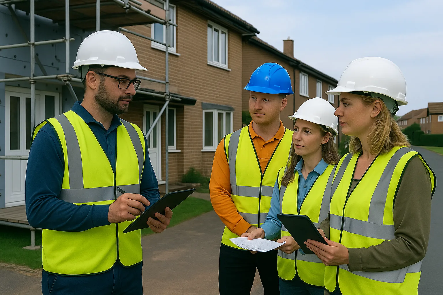 Retrofit Assessor preparing for a site visit with retrofit project team
